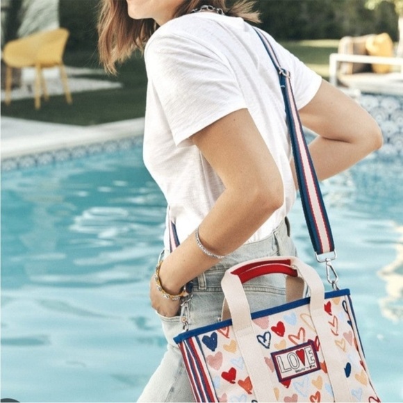 New Brighton Canvas Red White and You Mini Tote Bag - Picture 3 of 10